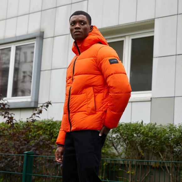 Calvin Klein PUFFER JACKET - Winter Jacket - Coral orange/Coral … - Picture 3 of 16